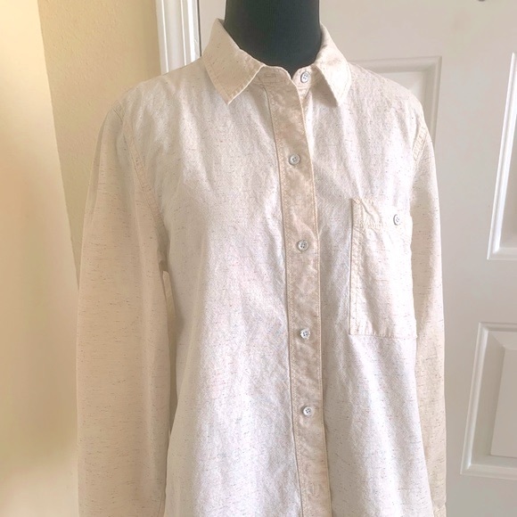Madewell Tops - Madewell Cream Button Down Long Sleeves Shirt